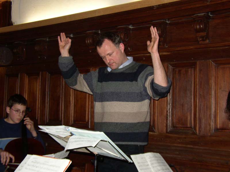 Johannes Fonrobert bei der Probenarbeit in der Ensemblewoche