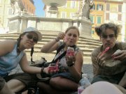 Inga, Simon und Rike auf der Trastevere